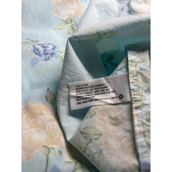 Love Shack Fancy Target Estelle Floral Blue Puff Sleeve Dress Size XS - Picture 10 of 11